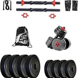 Bodyfit Dumbbell Set, Home Gym Set, 2 Adjustable Star New D.Rods, Weight Plates, Home Gym Set, Gym Equipment's, Exercise Set, Accessories. (30Kg Weight Set)-image-62
