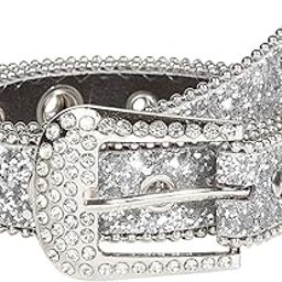 Rhinestone Belt Pin Buckle for Women Trendy Costume Accessories Eyelet Belt-image-67
