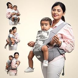 BAYBEE Ergonest 6 in 1 Hip Seat Baby Carrier for New Born | Baby Carrier for 0 to 3 Years Baby with Lumbar Support & Storage Pockets | Ergonomic Sling Carry Bags Heavy Duty Safety Buckle, Wide Seat Cushion & Breathable Mesh-image-87