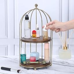 Makeup Organizer for Vanity – 2-Tier Skincare Organizer – Cosmetic Storage Shelf for Countertop – Perfume Organizer Stand – Beauty Product Holder – Makeup Rack for Bathroom or Dresser-image-90