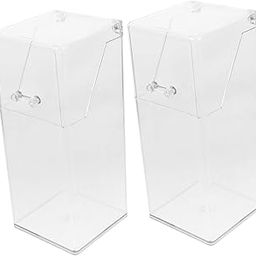 TOPPERFUN 2pcs Storage Box for Face Masks Gloves Desktop Dispenser Lid Laboratory Organizer for Easy Access and Ample Capacity-image-54