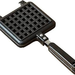 Baffect Stove Top Iron Waffle Maker,Deep Fill Non-Stick Plates Teflon Coating For Easy Clean Mini Waffle Baking Pan Bakeware For Snacks Breakfast,1000 Watts, Black-8