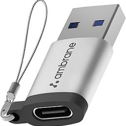 AMBRANE USB Type C Female to USB Male OTG Adapter with 5 Gbps High-Speed Data Transfer, Compatible with Laptops, Tablets, Smartphone, Chargers and More Devices (AOTG-A1, Grey)-20