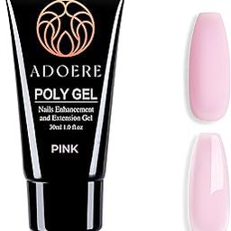 Adoere Professional PolyGel Clear Fast Building Nail Enhancement & Extension Gel Polish (PINK)-image-84