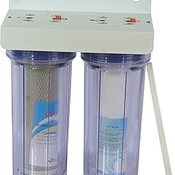 RiverSoft 2-Stage Pre-Filter System with Inbuilt Mounting Clamp | PP Spun Cartridge and CTO Cartridge | Inline/Under-Sink Filter (Transparent Housing, 1-Inch Inlet/Outlet, PP)-image-50