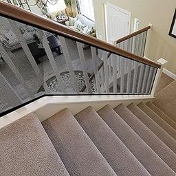 Kiddale Baby Safety Net for Staircase, Railing, and Balcony - Child Guard for Stairs - Pack of 2 (3M By 1.1M Wide Each), Black-image-71