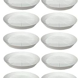 CosaCentrum White Plant Saucers – Flexible Pot Base Tray for Indoor & Outdoor Planters, Lightweight & Durable Drip Catcher Plate (White, Pack of - 6, Size - 4 Inch)-image-6