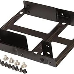 Dual 2.5 inch to 3.5 inch Internal Hard Disk Drive SSD/HDD Adapter Mounting Kit Bracket - Black-6