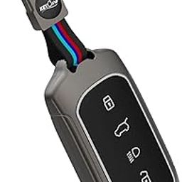 Ashar Key Hub Metal Key Cover Compatible with Tata Curvv, Curvv EV - 4 Button Smart Key-image-57