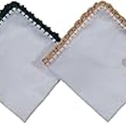 Women's Cotton Handkerchiefs with Crochet Work on Border, Free Size-image-11