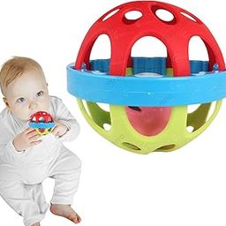 Graphene Rattle Ball Non-Toxic Teether for Infants Babies Shaking Baby Ball Bath Toy Early Development Toy for New Born Infants (Multicolor) (Pack of 1)-27