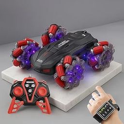 NeoComm 2.4G RC Stunt Car 4X4 Hand Sensor Gesture Control 360° Spinning High Speed Telescopic Crawler Rotating 4WD Remote Control Extreme Mist Drift car Off Road for Adults Boy Girl-11