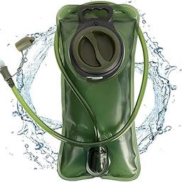 Hydration Bladder 2 Liter Leakproof Water Reservoir, Large Opening Water Bladder with Insulated Tube, Water Storage Bladder Bag for Outdoor Hiking Camping Running Cycling (Green)-19