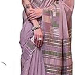 Women's Kanjivaram Soft Cotton Linen Silk Saree With Unstitched Blouse Piece-picture-15