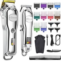 Hatteker Hair Clipper for Men IPX7 Waterproof Cordless Barber Clipper for Hair Cutting Kit with T-Blade Trimmer Beard Trimmer Kids Clipper Professional USB Rechargeable-18