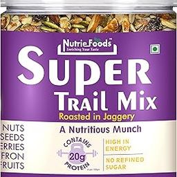 "NUTRIEFOODS" Enriching Your Taste Super Trail Mix (Mixed Dry Fruits) Roasted in Jaggery and Saffron with Blend of Berries, Dried Fruits, Seeds and Nuts, Pack of 250g-image-63