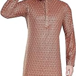 Men's Sequince Embroidered Cotton Blend Only Slim Fit Kurta-image-18