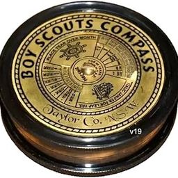 generic Vintage Nautical Solid Brass Compass - Black Antique Finish Compact and Portable | Ideal for Boy Scouts Explorers & Nautical Enthusiasts - Decorative Navigation Gear (2.25-Inch)-picture-44