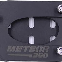 ProWoxi footrst for Meteor 350 Motorcycle Side Stand Extender, Black, Metal Base Plate-image-76