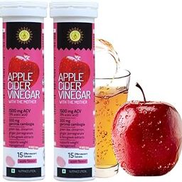 ACV Apple Cider Vinegar 1500mg Effervescent Tablet With Garcinia extract, Pomogranate extract, Green Tea, Fenugreek, Cinnamon, Vitamin C, B12 & B6, No Sugar 15 Tablet (2)-10