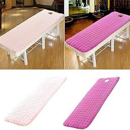 HEAVENGLOW 2pcs 75x190cm Non-Slip Cosmetic Table Mattress Massage Bed Sheet Purple Pink-image-63