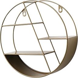 ARTISOUL® Floating Wall Shelf Round Hanging Organizer for Bedroom Bathroom Living Room Copper Color | Household Supplies & Cleaning | Home Organization | Storage Bins & Baskets-image-76