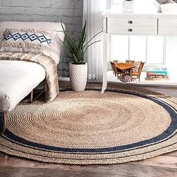 Suryansh Handloom Jute Natural Reversible Rugs Round Braided Floor Carpet Mat for Living Room, Bedroom, Dining, Office, Restaurant (140 cm Round)-image-29