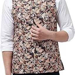 (Since 1958 Men's Cotton Blend Printed Nehru Jacket-image-7