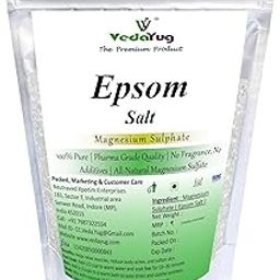 VY VedaYug Epsom Bath Salt - 1Kg | Epsom Salt for Foot Unscented Magnesium Sulphate Refreshing Bath Soak, Relieves Aches & Pain - 1KG-image-16