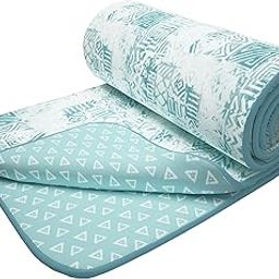 Story@Home Dohar Single Bed |100% Cotton Blankets for Monsoon |144x 220CM, 150GSM Ac Comforter Single Bed |Cooling Blankets for Monsoon |White Blue Aztec & Triangles Reversible |All-Season Blanket-image-28