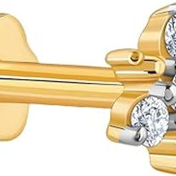 18K Yellow Gold Starlet Diamond Nose Pin| Gifts for Women | With Certificate of Authenticity and BIS-Hallmarked Gold Jewelry-image-23
