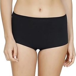 Cotton Anti-Microbial Mid Waist Full Coverage Boyshort Panties with Inner Elastic for Women - NYP082-image-4