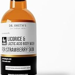 Dr. Sheth’s Licorice & Lactic Acid Body Wash | For rough, bumpy & strawberry skin | Exfoliates & evens skin tone | 4% (Licorice Extract, Lactic Acid, Salicylic Acid, Willow Bark) | Sulphate Free | Gentle Exfoliating Shower Gel | Removes Tan & Dead Skin | Hydrates & Moisturizes | Refreshing Fragrance | For Men & Women | 250 ml-1