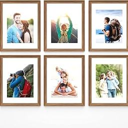Art Street 3D Premium Photo Frames For Home Dcor Set Of 6 Large Wall Photo Frames For Home And Living Room Decoration (Brown, 11 X 14 Inches Matted To 8 X 10 Inches), Engineered Wood.., Rectangular-19