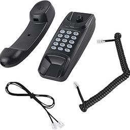 Corded Telephone, Wall Mount Landline Telephone Extension No Caller ID Home Phone for Hotel Family with Last Number Redial Function(Black)-picture-25