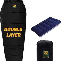Rocksport Sleeping Bag for Camping -2°C to 10°C with Fur Liner for Extra Warmth Ideal Sleeping Bags for Adults l Free Air Pillow & Adventure Pass-image-58