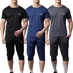 Dryfit Solid Lycra Tracksuit Co-ord Sets for Men (Pack of 3)-DRYFIT_T_D13_BLK_GRY_L.GRY_06-P-image-73