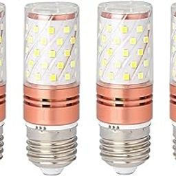 LED Corn Light Decorative Bulb (12W) E27 Screw Holder Base, Rose Gold Finish, Multicolor Light by Switching On/Off (Pack Of 4)-image-14