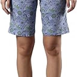 Relax Fit Bermuda with Geometric Prints, Breathable Cotton Fabric with Drawstring Waistband Closure, for Women, Pack of 1-image-27
