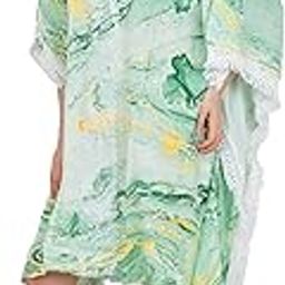 Summer Marble Kaftan Mid-Length Multicolored Dress Bikini Cover Up, Wedding & Lounge Wear Free Size-image-80