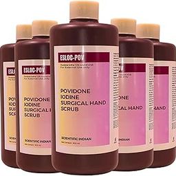 Antimicrobial Povidone Iodine surgical scrub hand wash healthcare professionals - Scientific Indian (5 X 500 ML)-image-65