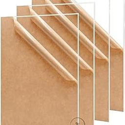 AbhiKalpya Art Studio Acrylic Sheet (4 Pcs) 2mm Clear Transparent plexiglass 12"x18" inch) - Transparent,for Glass Painting, DIY Projects Set of 4-1