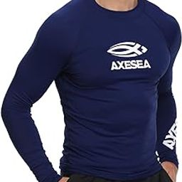 Men Long Sleeve Rashguard UPF 50+ Rash Guard Swim Shirt Athletic Swim Tops-image-19