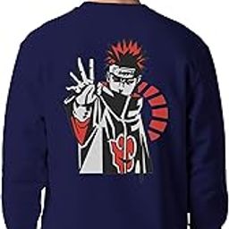 Buy That Trendz Mens Sweatshirt Red Boy Printed Crew Neck Cotton Blend Long Sleeve Winter Oversized Sweatshirt for Men-image-97