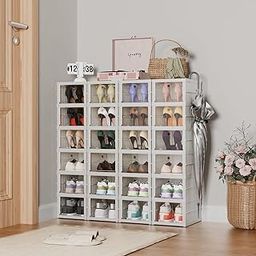 Raawan Portable Shoe Rack 6 Tier – Multi-Functional Storage Cabinet for Heels, Boots, and Sneakers. Collapsible, Folding Organizer with Door for Convenient and Space-Saving Storage-10