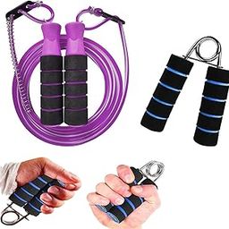 Hand Grip & Skipping Rope For Men & Women for Gym Workout Hand Exercise Equipment for Forearm, Finger Exercise Power Gripper-image-13