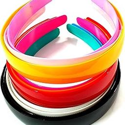 ANNA CREATIONS 12 PC PLASTIC HAIR BANDS GIRL WOMEN-MULTI-COLOUR-image-15