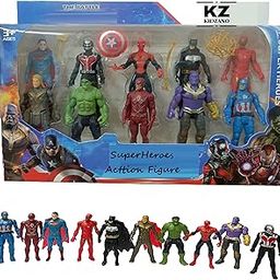 Kidzano Action Figure Toy Set Of 10 Superheroes In Action Figure Toy|Superhero Set Of 10 Figure Toy For Kids (Multicolor)-image-19