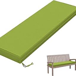 Tounosnt Outdoor Bench Cushion 60 X 18 X 3.5 Inch Thick Waterproof Patio Furniture Cushions, Patio Porch Swing Replacement Seat Pad with Tie Straps and Anti-Slip, for Backyard Garden, Grass Green-image-91