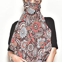 Swayam Reusable 3-Layers Outdoor Protective Face Mask Com Scarf For Woman Pack of 1-20